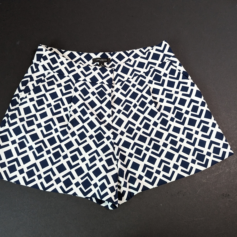 Ann Taylor Blue & white Shorts Size 6